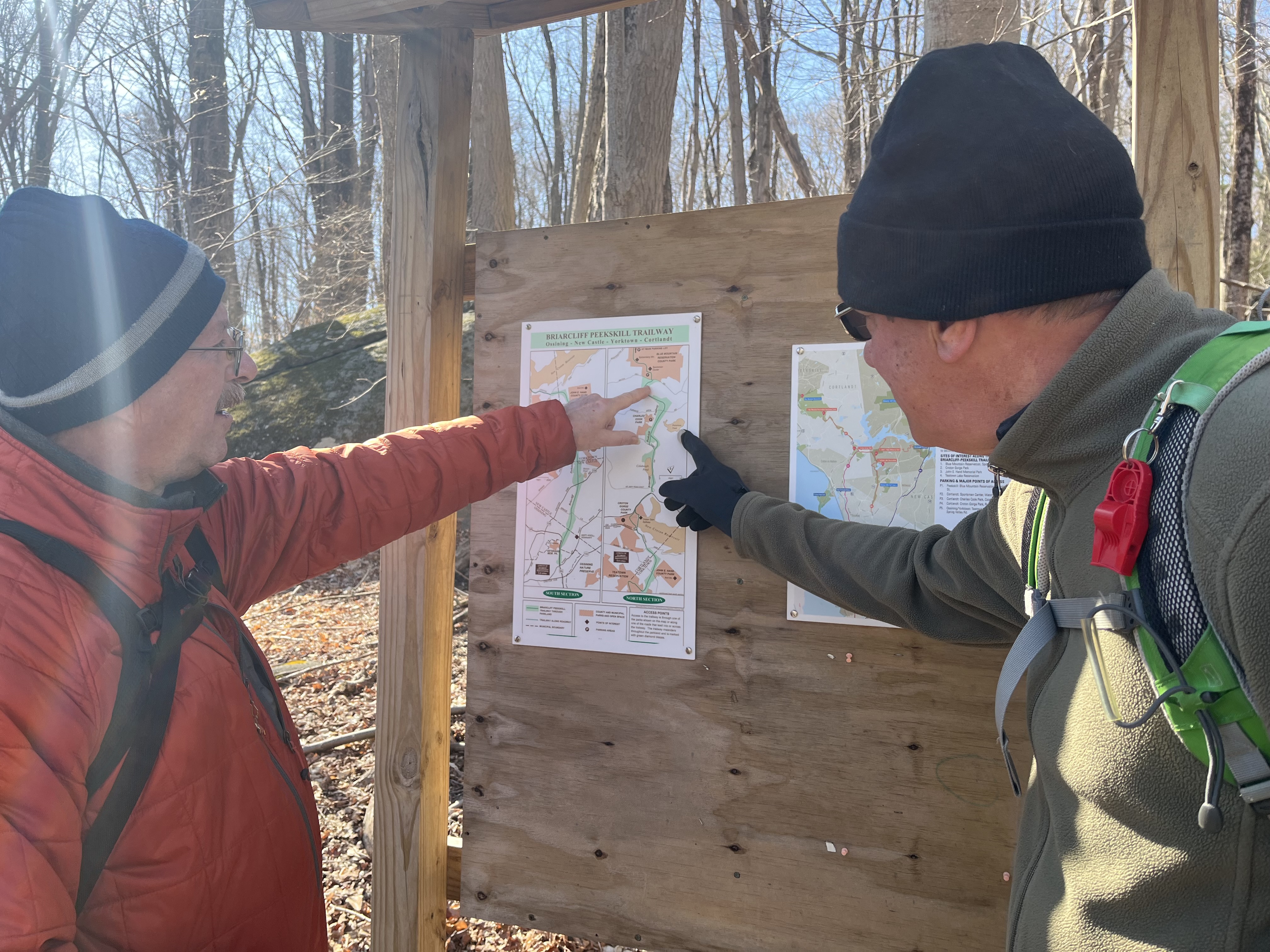 Trail Tramps thru-hiking the BPT look at the trail map