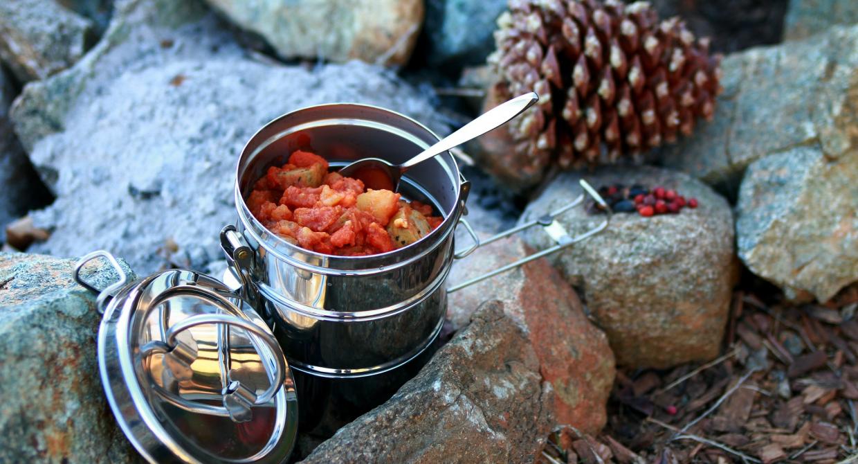 Stainless-steel food container. Photo by Lisa Redfern.