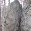 Standing rocks in the ravine at Teetertown Preserve